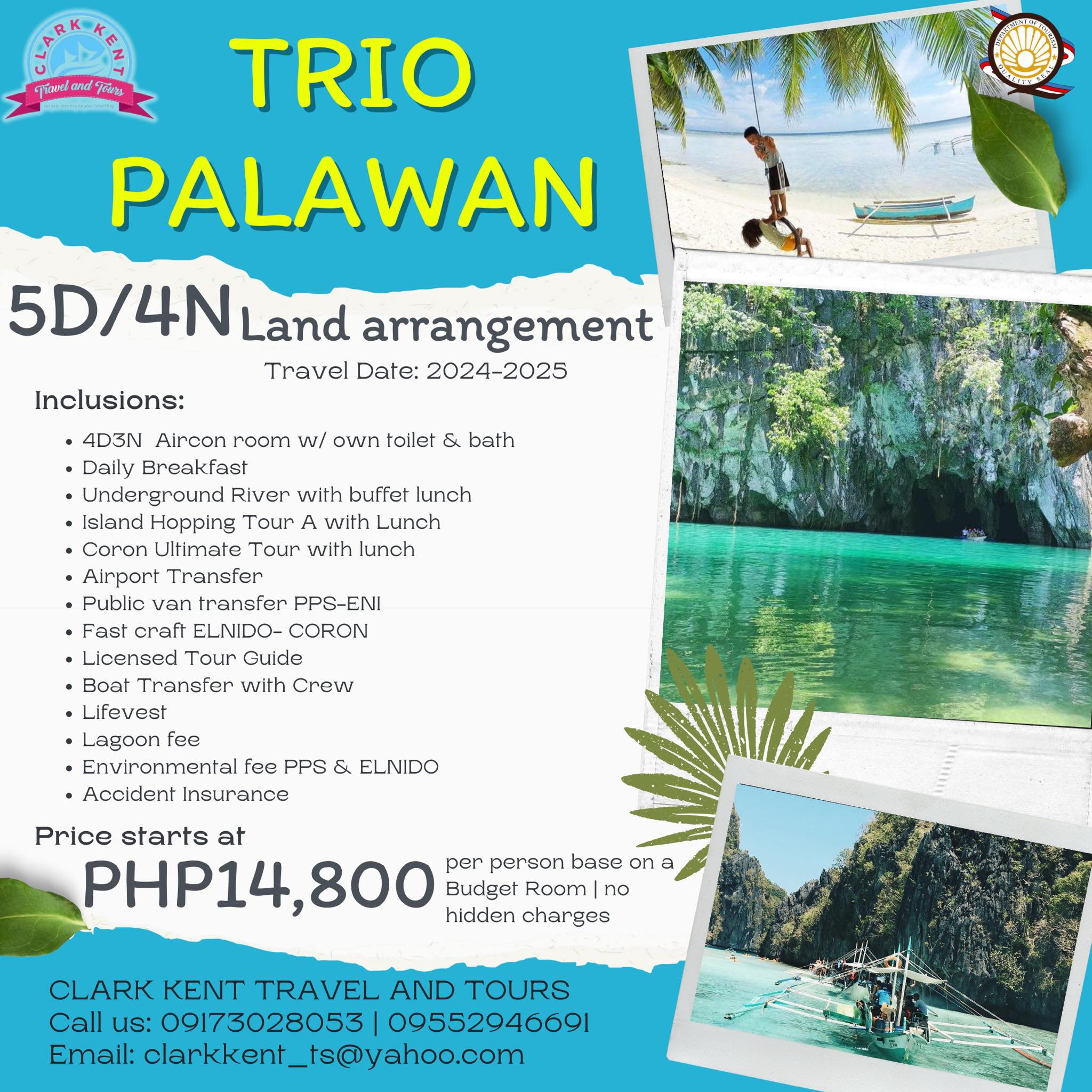 5D4N Trio Palawan